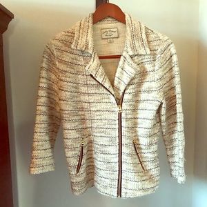 Lucky Brand 3/4 zip unlined blazer. Soft knit
